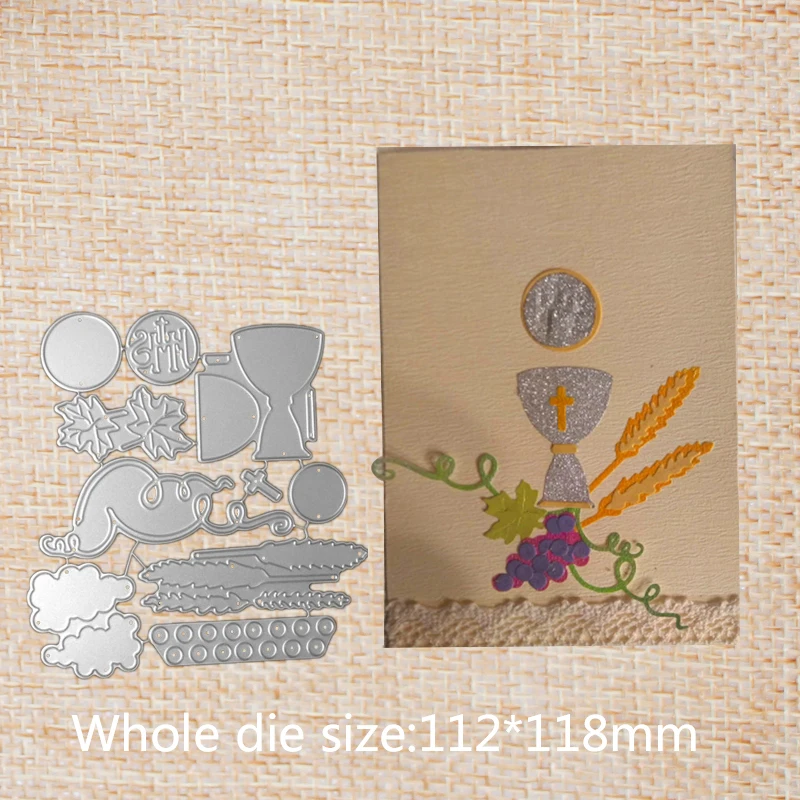 

Wheat Grape metal cutting dies Scrapbooking paper card make album envelope decorative embossing stencil 112*118 mm