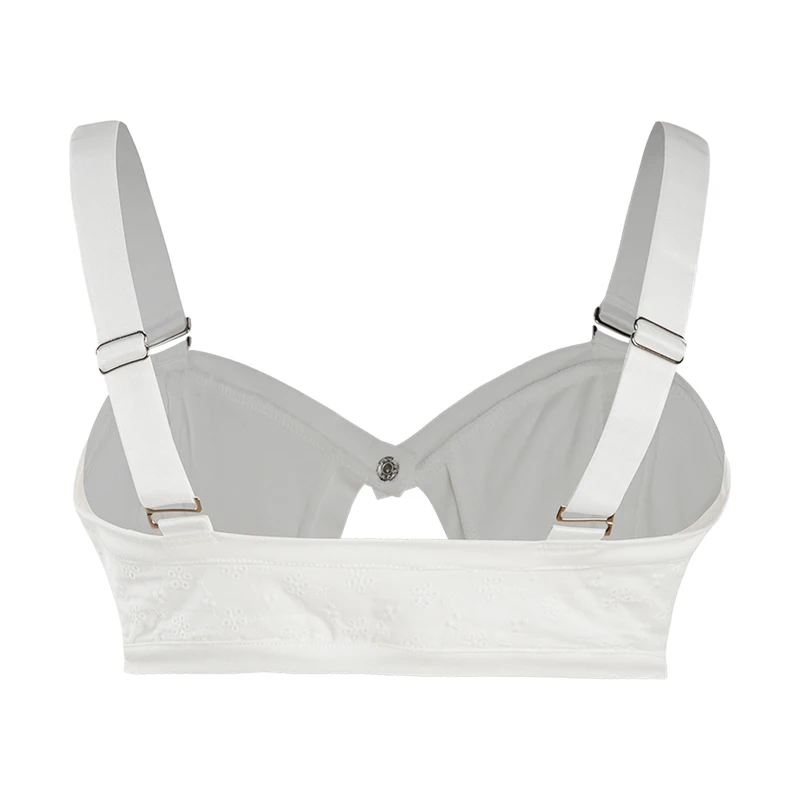 Women white Bra Sexy Bralette Convertible Straps hollow out decorative hasp Female New Fashion Brassiere Lingerie underwear