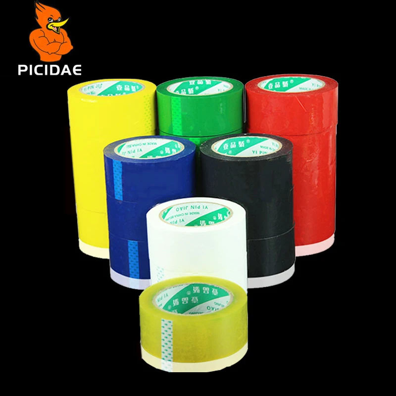 

Tape Color Viscosity Adhesive Wrap Fixed Winding Black Red Green Yellow White Blue Reel Rubber Strip Packaging Box Sealing Mail