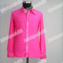 Новые мужские белые Танцы рубашка конкурсное выступление Бальные Современная Сальса Танго, Самба латинские мужские рубашки для мальчиков Танцы одежда