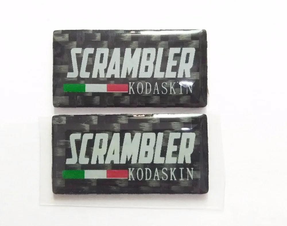 

KODASKIN Real Carbon Italy Handlebar Clamp Tank Sticker Emblem Decal for DUCATI SCRAMBLER