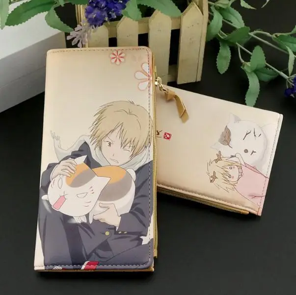 Модный Длинный дизайнерский кошелек Natsume Yuujinchou из искусственной кожи держатель для карт кошельки Портмоне кошелек Carteras - Цвет: 2