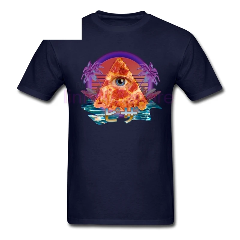 

Vaporwave Pizza Eye Adult T Shirt Normal Comfortable T-Shirt Boy Short Sleeve O Neck Tee Guys Latest Simple Clothing Vaporwave