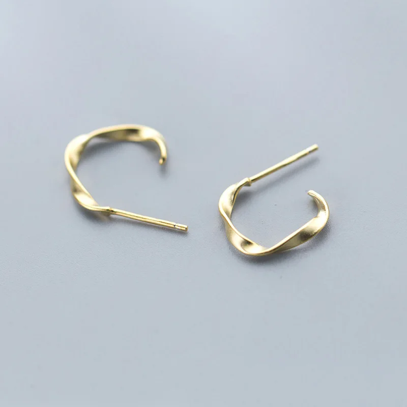 

WTLTC Gold Small Twisted Hoop Earrings for Women 925 Sterling Sliver Open Hoops Earrings Minimalist Tiny Circle Earrings Minimal