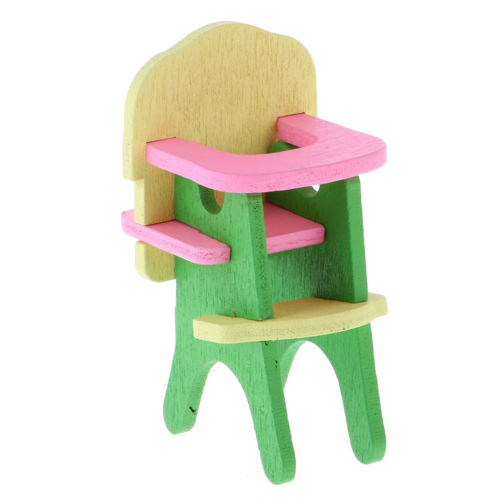 Doll House Baby Room Set Wooden Miniature Dollhouse Furniture Bathroom/Bedroom/Kitchen Room Accessories Set Kids Toys Gifts