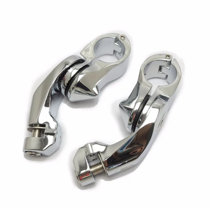 Short Angled Adjustable Highway Peg Mount Kit 32mm for Harley Road Glide Dyna Sportster Road King Chrome 100% Brand new (7)