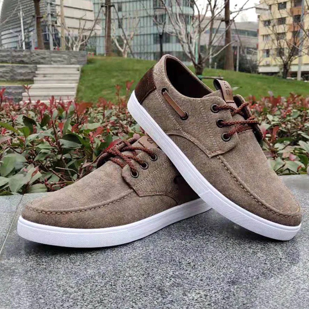 

Men's Fashion Canvas Trend Casual Shoes Lace-Up Casual sport shoes men 2018 casual shoes men sneakers