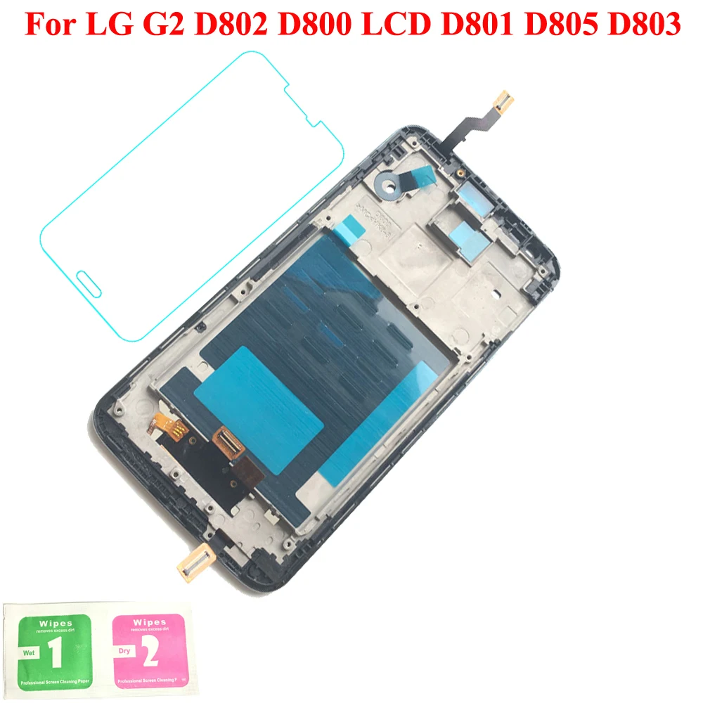ЖК-дисплей черный белый для LG G2 D800 D801 D802 D803 D805 кодирующий преобразователь