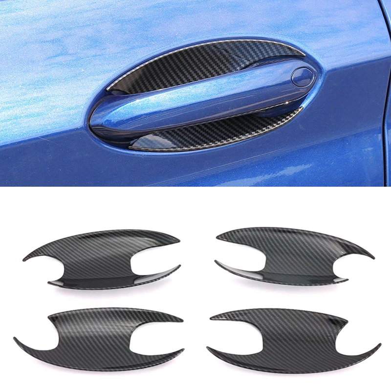 4PCS Carbon Style Car Accessories Exterior Handle Bowls Cover Trim ABS For BMW X5 (G05) 2019-2020 | Автомобили и мотоциклы