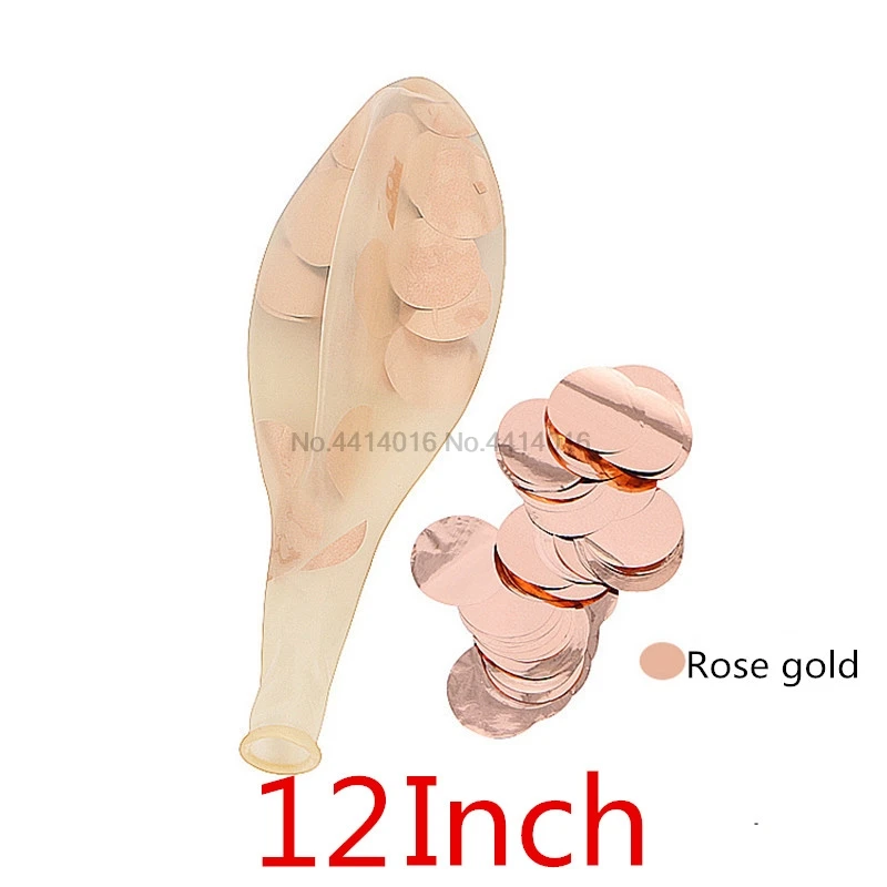 12inch-rose gold 1 шт. 5-36 дюймов воздушный шар "Конфетти" Надувное свадебное украшение с днем рождения воздушный шар детский душ День рождения украшение 88 - Цвет: 12inch-rose gold