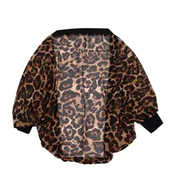 Женские леопардовые кардиган новый модный принт золочение длинные дизайн свитер 2018 Женские повседневные модные кардиганы куртка верхняя