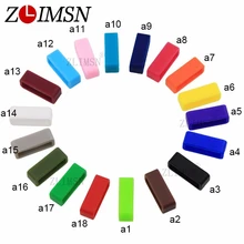 ZLIMSN 4pcs Watchbands Ring Loop Silicone Rubber Watch Strap Holder Locker Watch Accessories Mutil colors 14mm