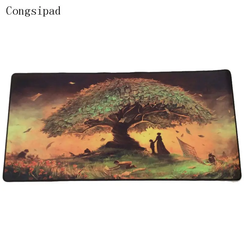 Congsipad аниме мультяшное дерево размер 900*400 резиновый для игровой мыши коврик