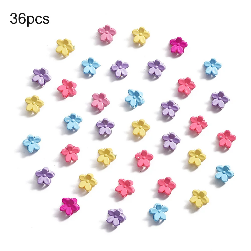 36 Pcs 1 3cm Color Girls Star Hair Clip Spring Joint Plastic Mini Cute Hair Clamps Clips Candy Color Flower Bangs Clip Fashion Women S Hair Accessories Aliexpress