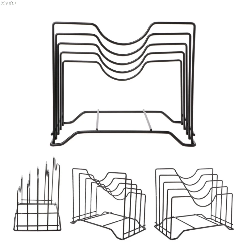 Кухонная полка сковорода стойка держатель разделочной доски для хранения кастрюли крышка органайзер подставки крышка подставка из нержавеющей стали блюдо кухонная стойка