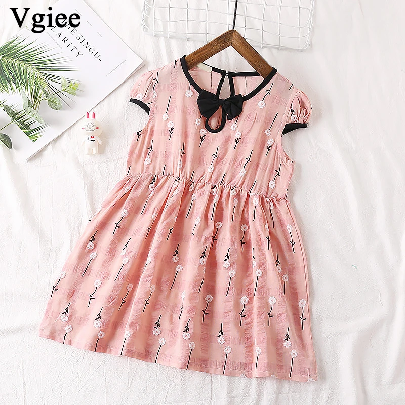 

Vgiee Dress for Baby Girls Dresses 2019 Spring Summer Party Princess Dress Sleeveless for Cat Flower Little Girls Clothing CC262