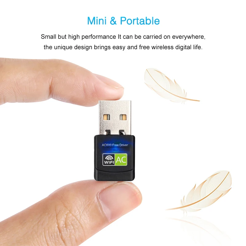 USB Wifi адаптер 600 Мбит/с беспроводной ключ 2 4G 5G Двухдиапазонная сетевая карта