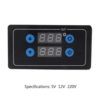 

0.1s - 999h Countdown Timer Programmable Cycle Control Module Time Dalay Relay 5V/12V/220V Optional Voltage