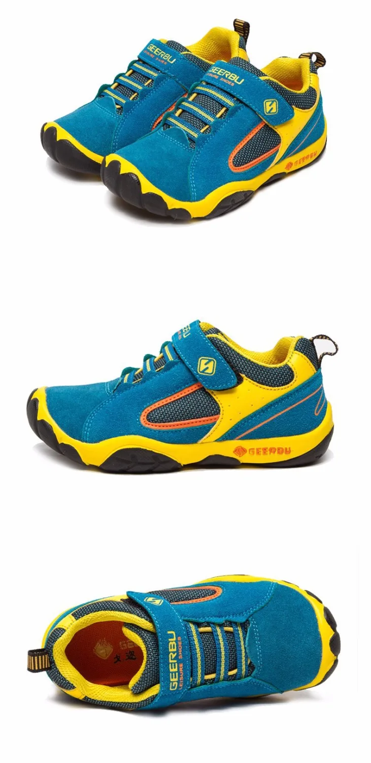 Crianças de Couro do Plutônio Meninas e Meninos Formadores ao ar 28-40 à Prova Sapatos Tamanho Dwaterproof Água Crianças Tênis Respirável Esportes Livre 2020 7 tamanho 28-40 à prova dwaterproof água crianças