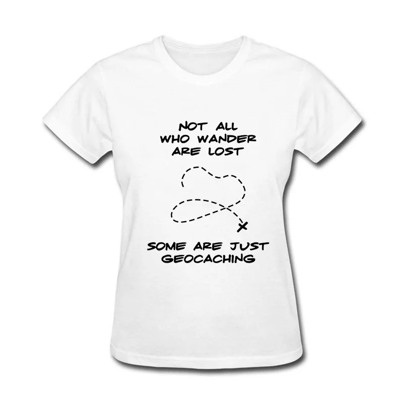 

Fashion New Gift Tee Geocaching Cotton funny t shirt women