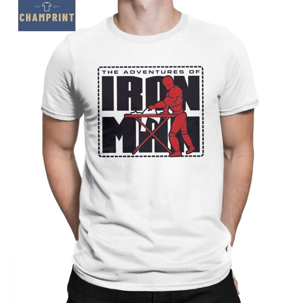 Man T Shirts Iron Man Amazing Short Sleeved Tees Crew Neck Clothes Purified Cotton Normal T-Shirt