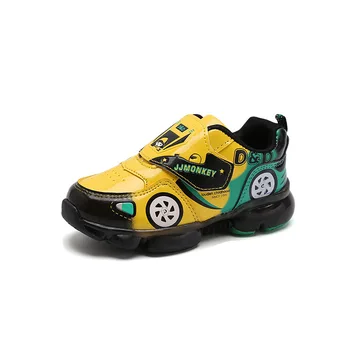 

davidyue luminous girls boys kids shoes PU leather boys kids sport sneakres shoes led children glowing lighted baby sneakers