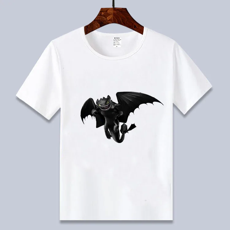 Новинка, футболка с принтом «Как приручить дракона» для мальчиков и девочек, футболка без зуба, летний топ - Цвет: C