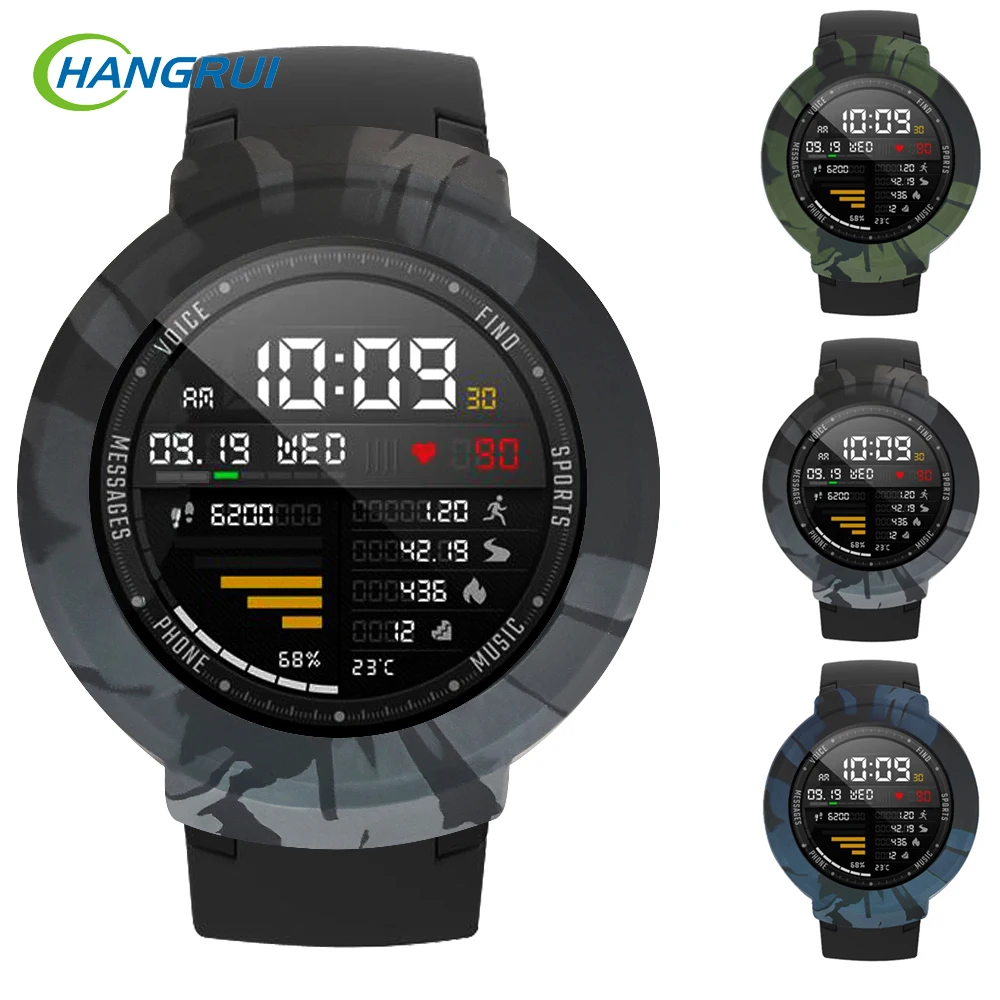 

Silicome watch case For Xiaomi Huami band 3 Amazfit Verge camo protection cover smart watch accessories soft watch strap couqe