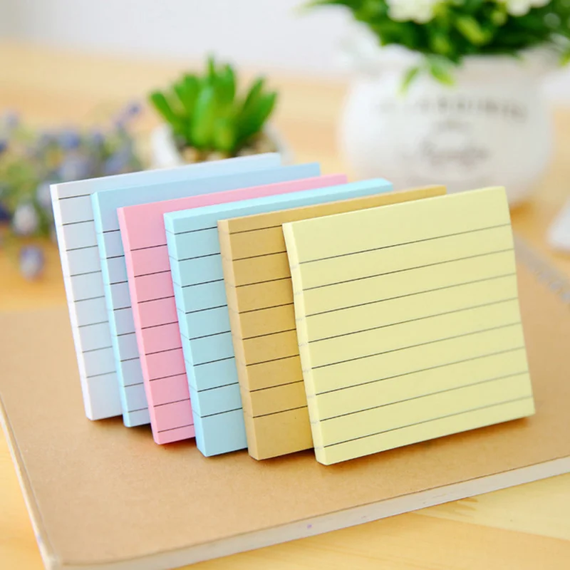 Buy 1 pcs 80 sheets 7.5*7.5cm Simple lines square memo