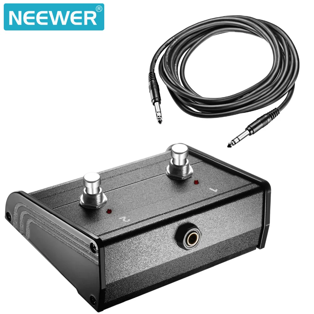 Neewer Dual Channel 2 Button Footswitch Controller Switcher 1/4 inch