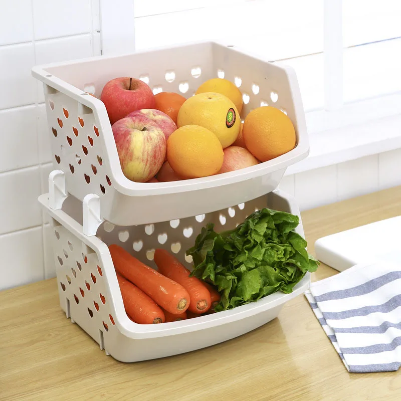 Мебель для дома 1 шт. пластиковое хранилище корзина для фруктов и овощей Органайзер кухонные инструменты детские игрушки корзины для мелочей FY0048