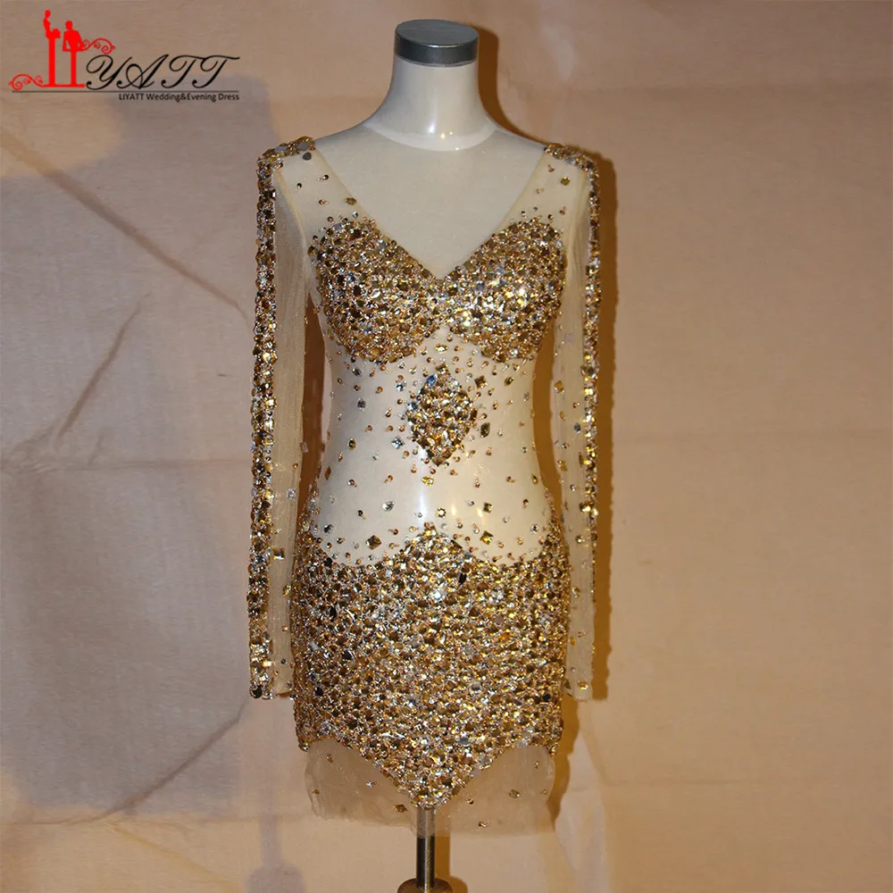 Sexy Short Gold Prom Dresses