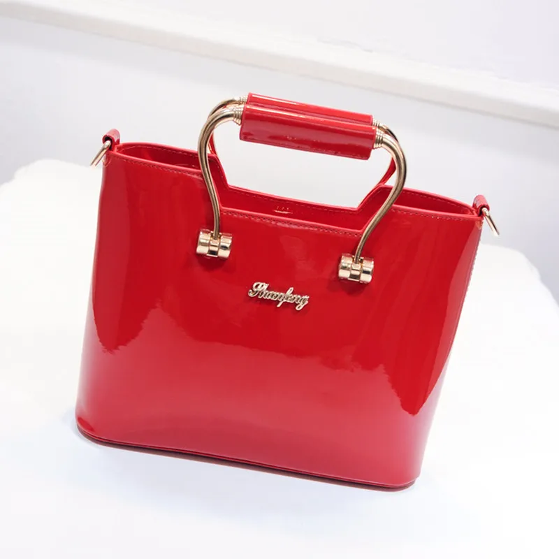 

2017 Summer New Korean Fashion PU Leather Handbag Lady Jelly all-match Bright PU Single Shoulder Bags Girls Sweet Crossbody Bags