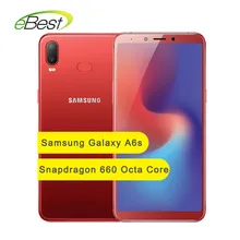 Смартфон samsung Galaxy A6s G6200, 6,0 дюймов, 6 ГБ ОЗУ, 128 Гб ПЗУ, Восьмиядерный мобильный телефон Snapdragon 660, 3300 мАч, мобильный телефон на базе Android