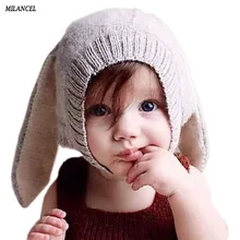 Baby Rabbit Ears Hat Infant Toddler Autumn Winter Knitted Caps for Children Baby Bunny Beanie Hats Accessories Photography Props