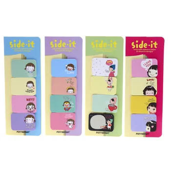 

3 pcs Cute Girl Memo Pad Memo Pad Notebook Stationery Note Paper Sticker School Supplies14.5 * 5.5cm Scratch Pad