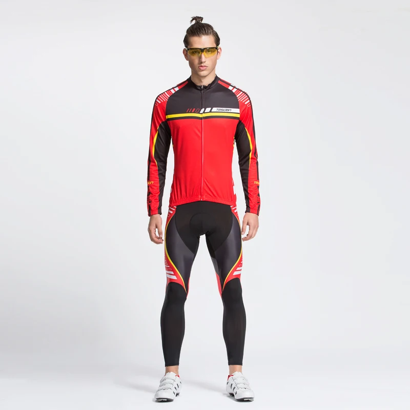 Tasdan New Cycling Wear Cycling Clothes Men's Cycling Jersey Sets Winter Long Sleeve Sets Mountain Bike Sportswear  
