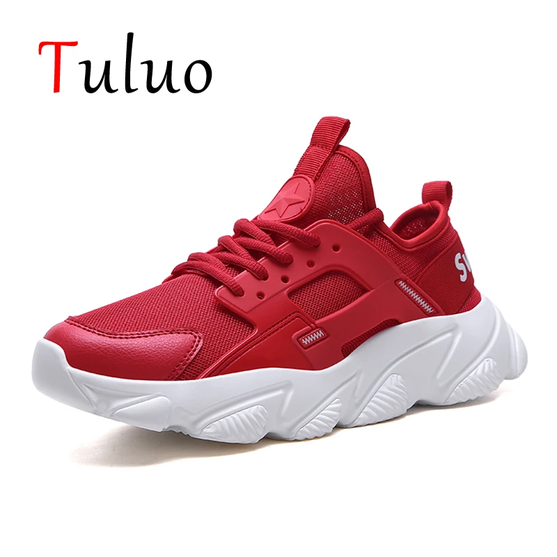 

TULUO Hot Sale Running Shoes For Men Women Summer Lightweight Breathable Lace Up Fitness Jogging Athletic Male Sneakers Sports
