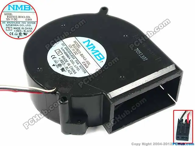 

Free Shipping For NMB BG0903-B043-00L, T4, T3 DC 12V 0.84A, 97x97x33mm 3-wire 3-pin connector Server Blower fan