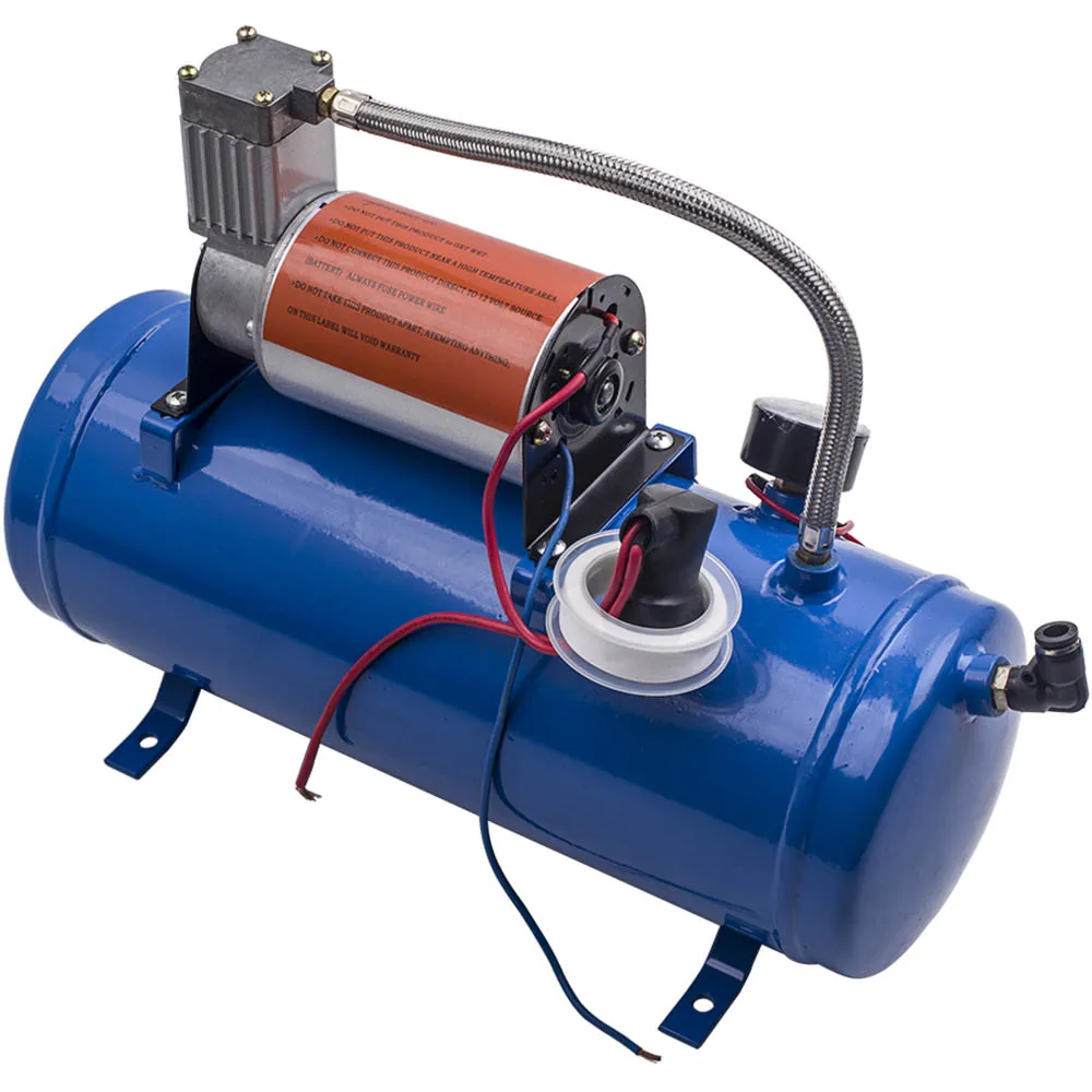  4 Trumpet Air Horn 12V 24V Compressor Tubing 150DB 120PSI Train Off Road Vehicle Auto Parts