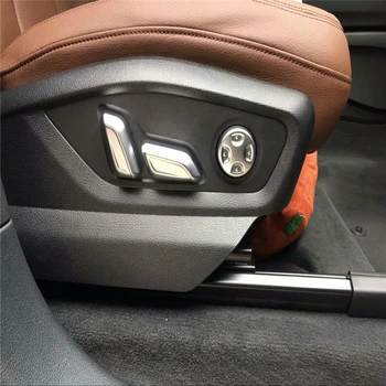 

WELKINRY car auto cover styling for Audi Q5 FY 2018 2019 ABS chrome car seat adjustment switch button knob cap trim