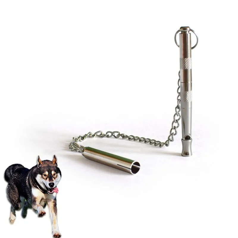 

Puppy Pet Dog Whistle Ultrasonic Flute Stop Barking Ultrasonic Sound Repeller Cat Training Keychain