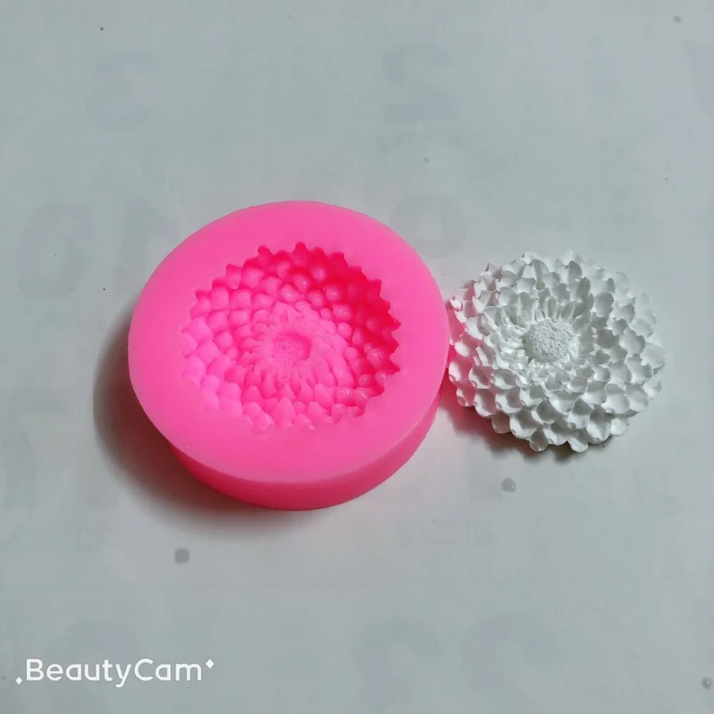 

Chrysanthemum Sunflower flower Candle Moulds handmade soap mold cake decorating tools DIY fondant cookies silicone mold