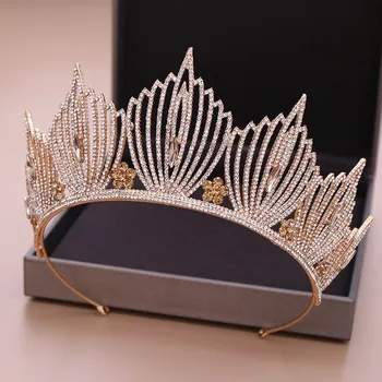 

Baroque Luxury Bridal Tiaras and Crowns Wedding Hair Accessories Crystal Bride Diadem Headpiece Pageant Ornament Hair Jewelry LB