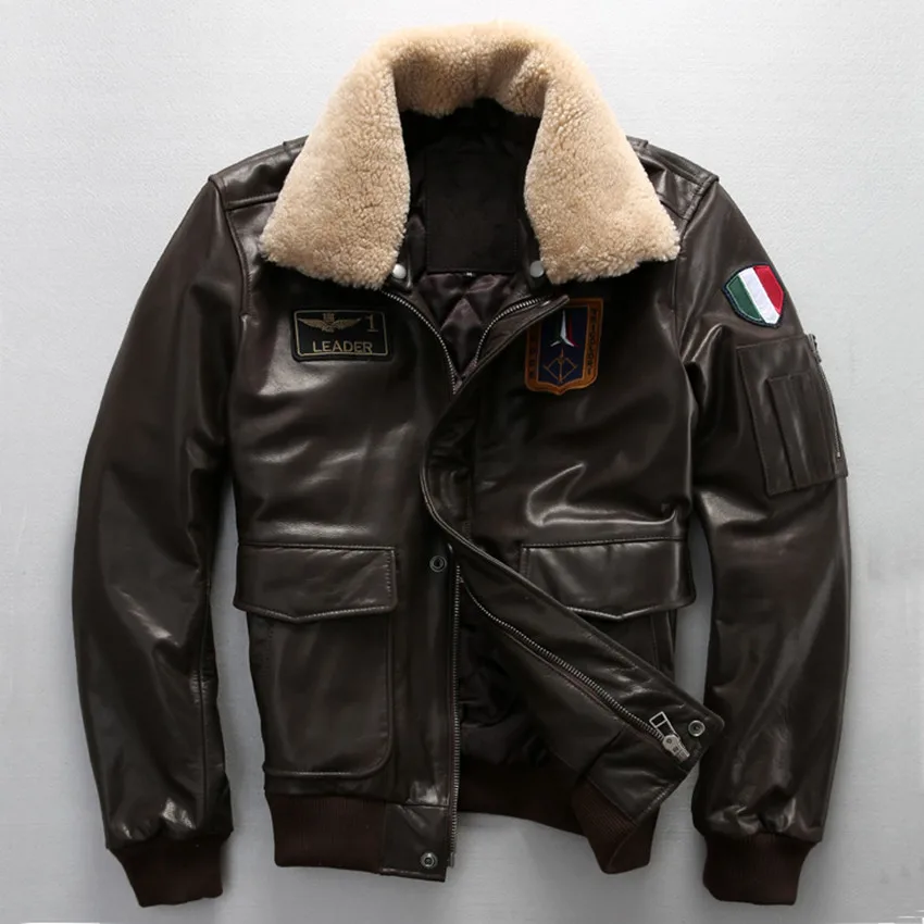jaqueta de couro leader
