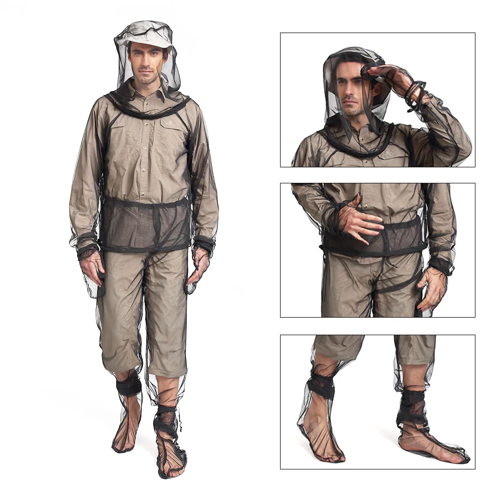 Lixada Fishing Vest Cloth Anti mosquito Anti bee Perspective Suits for