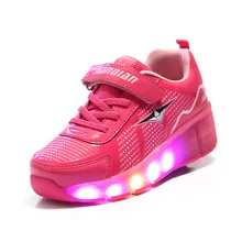 2016 New Summer Child LED Light shoes Roller Skate Shoes For Girls Kids Boys Led Sneakers