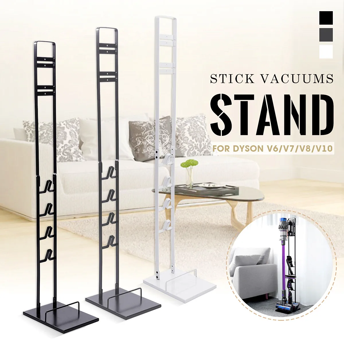 

Vacuum Cleaner Stand Home Storage Rack Steel Stick For Dyson V6 V7 V8 V10 Vacuum Cleaner Storage Accessories New Arrival 2019