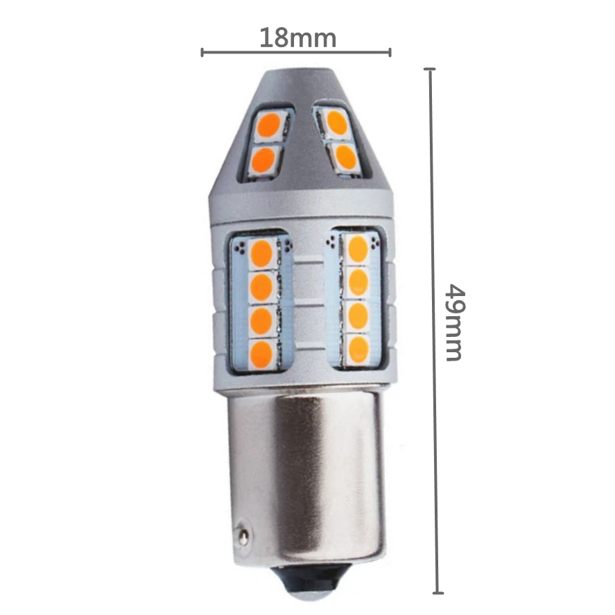 2 шт. 1156PY 7507 PY21W BAU15S супер яркий 2000LM 3030 светодиодный Автомобильный задний указатель поворота авто передний указатель поворота светильник Янтарный