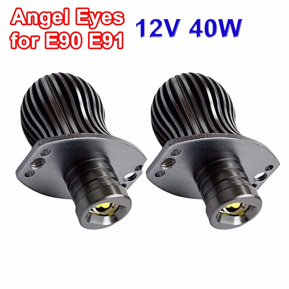 hippcron LED Marker Angel Eyes 2*20W 40W High Power White Color Halo Light CREE LED Chips DRL for BMW E91 E90 hippcron LED Marker Angel Eyes 2*20W 40W High Power White Color Halo Light CREE LED Chips DRL for BMW E91 E90
